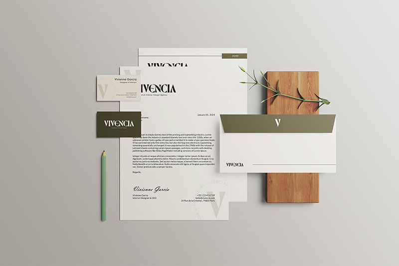 cartes de visite et papeterie