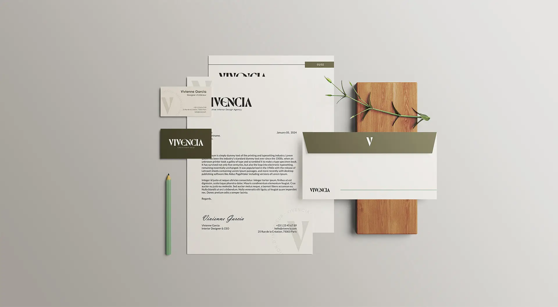 cartes de visite et papeterie